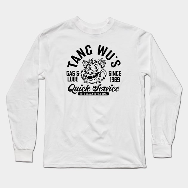 Tang Wu's Gas and Lube - Biker Style (1 Color) Long Sleeve T-Shirt by jepegdesign